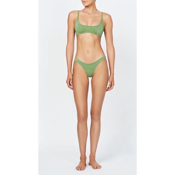 TRIANGL MACI - CHEEKY FAWN SPARKLE NO BAG NEW WITH TAGS 💚 - Picture 3 of 7